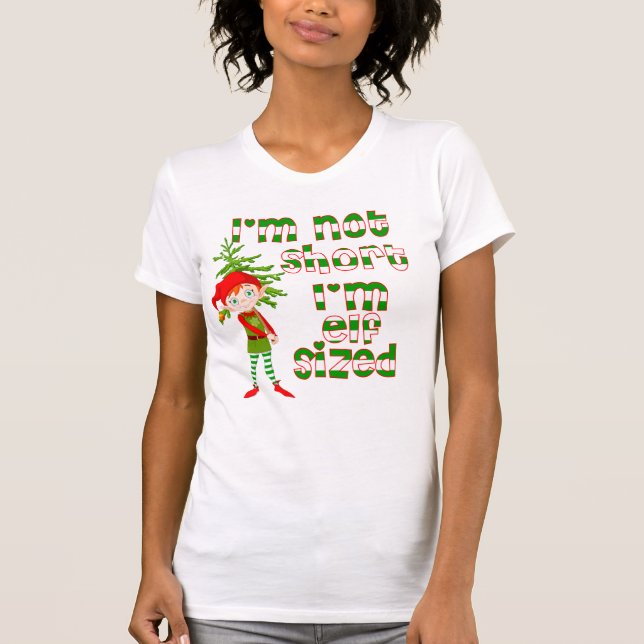 Camiseta Eu não sou curto mim sou duende feito sob medida (Frente)