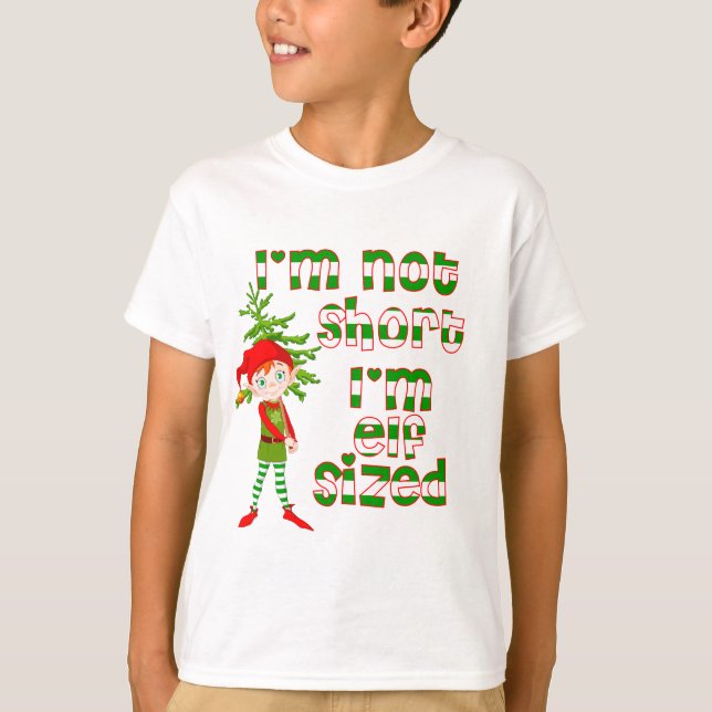 Camiseta Eu não sou curto mim sou duende feito sob medida (Frente)