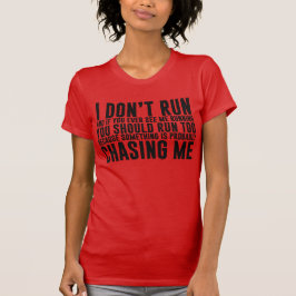 Camiseta Eu não sou engraçado correndo em T-Shirt