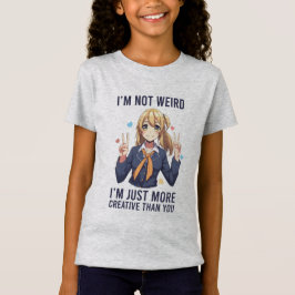 Camiseta Eu não sou esquisito, meninas de anime