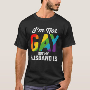 Camiseta Eu não sou Gay, mas meu marido é engraçado orgulho