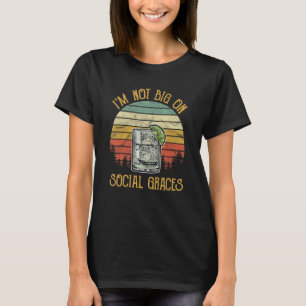 Camiseta Eu não sou grande em termas sociais mulheres músic