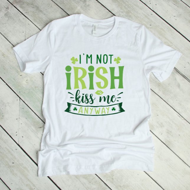Camiseta Eu não sou irlandês me beija (Criador carregado)