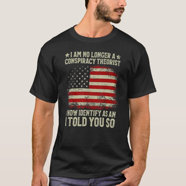 Camiseta Eu Não Sou Mais Uma Bandeira Teórica Americana Da  (Frente)