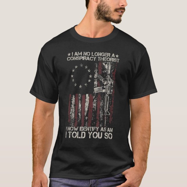 Camiseta Eu Não Sou Mais Uma Bandeira Teórica Americana Da  (Frente)