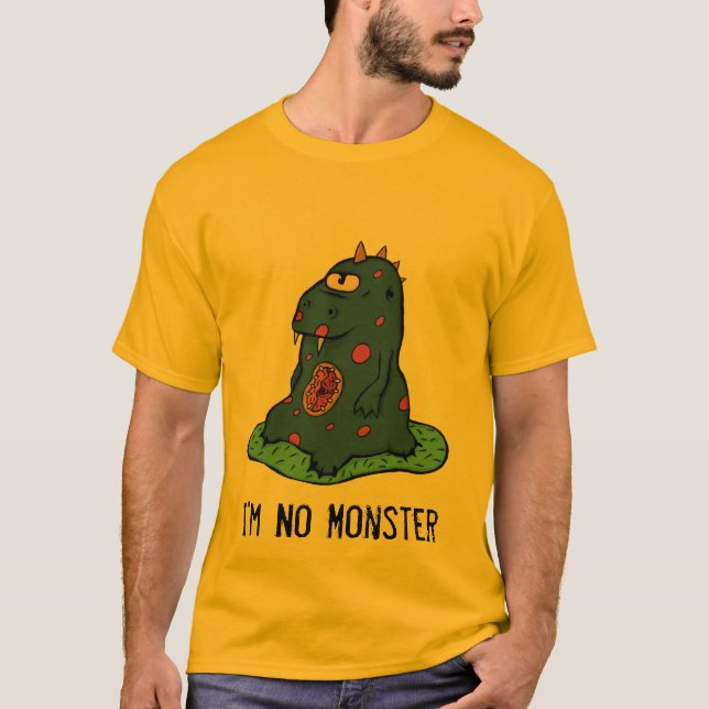 Camiseta Eu não sou nenhuma versão de texto do monstro 19 (Frente)