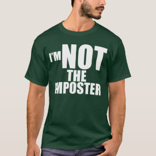 Camiseta EU NÃO SOU O IMPOSTOR Divertido Sarcástico Jogos J