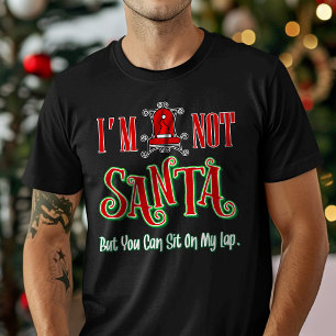 Camiseta Eu não sou Papai noel, mas você pode sentar no meu