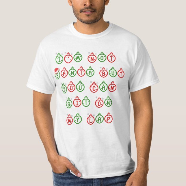 Camiseta Eu não sou papai noel mas você pode sentar-se em (Frente)
