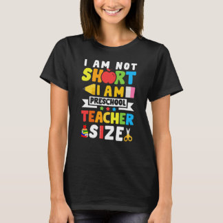 Camiseta Eu não sou pequeno em tamanho de professor na pré-