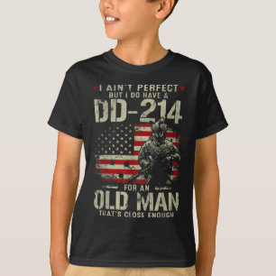 Camiseta Eu não sou perfeito, mas tenho um DD-214 para um v