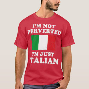 Camiseta Eu Não Sou Pervertido Im Apenas Itália Itália
