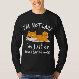 Camiseta Eu não sou preguiçoso Shiba Inu Loafer Dog