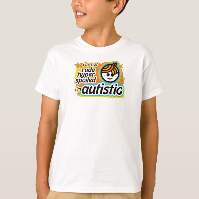 Camiseta Eu não sou rude… Eu sou autístico (Frente)