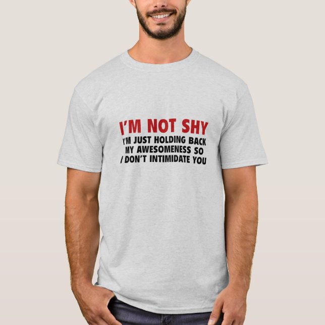 Camiseta Eu não sou tímido (Frente)