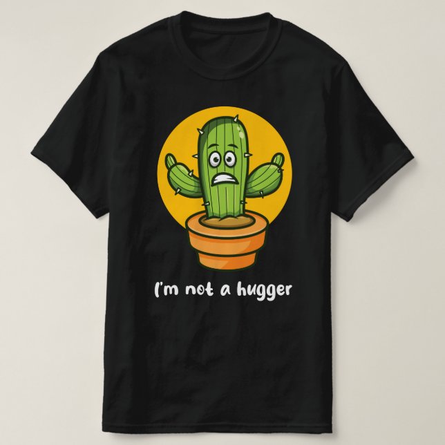 Camiseta Eu não sou um abraçador (Frente do Design)