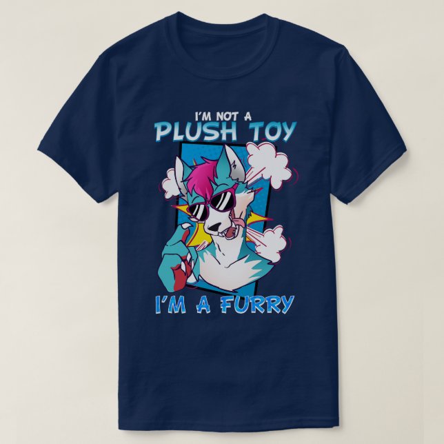 Camiseta Eu não sou um brinquedo de peluche Im a I Furries  (Frente do Design)