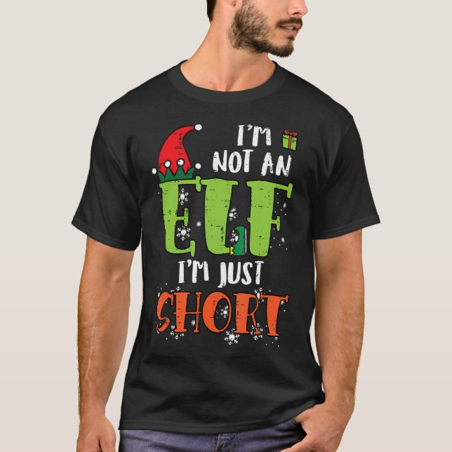 Camiseta Eu Não Sou Um Elf Apenas Homens De Natal Engraçado (Frente)
