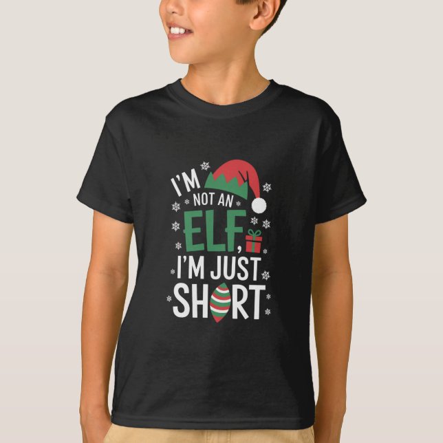 Camiseta Eu não sou um Elf, apenas um pequeno Natal engraça (Frente)