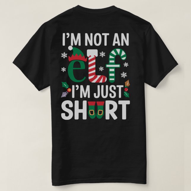 Camiseta Eu Não Sou Um Elf Apenas Um Pouco Engraçado Xmas D (Verso do Design)