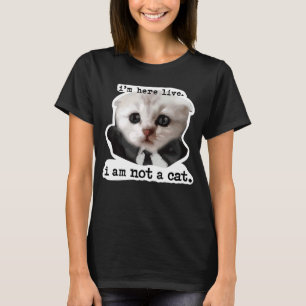 Camiseta eu não sou um gato favorito de Meme Hilariante Pop