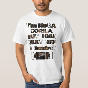 Camiseta Eu não sou um gorila, mas eu posso derrotar cem ho