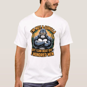Camiseta Eu não sou um gorila, mas posso derrotar cem homen