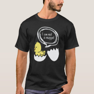 Camiseta Eu Não Sou um Nugget - Vegano - Vegetariano Engraç