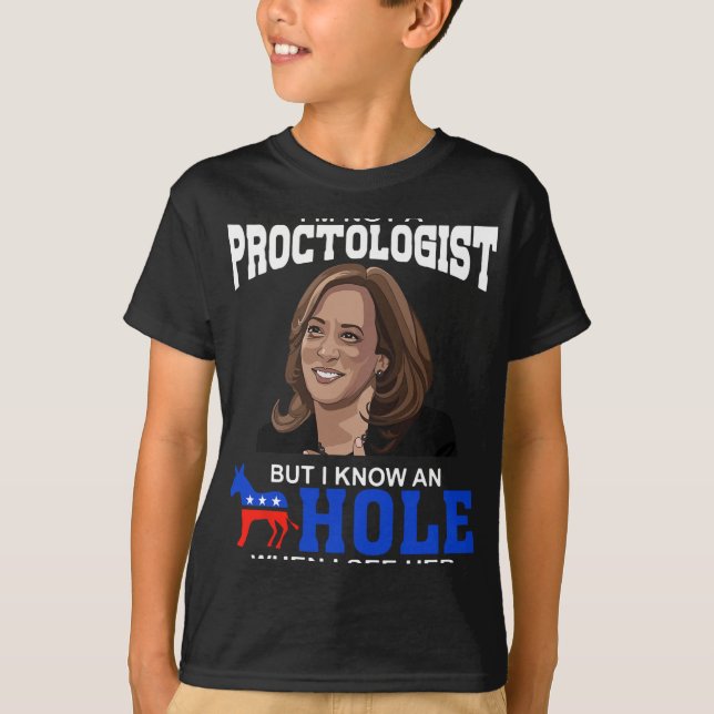 Camiseta Eu não sou um Proctologista, mas conheço um Buraco (Frente)