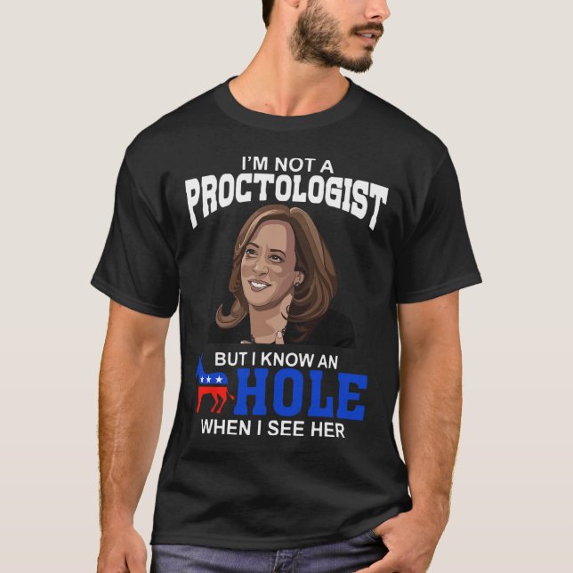 Camiseta Eu não sou um Proctologista, mas conheço um Buraco (Frente)