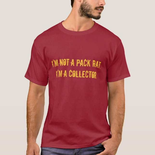 Camiseta Eu não sou um rato de bloco, mim sou um coletor (Frente)