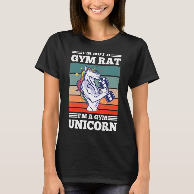 Camiseta Eu não sou um rato de ginástica. Sou um ginásio Un (Frente)