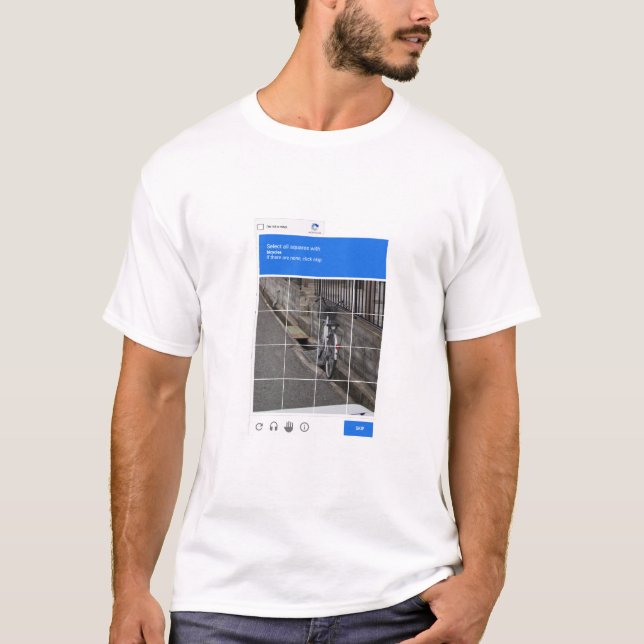Camiseta Eu não sou um robô - Desafio CAPTCHA (Frente)