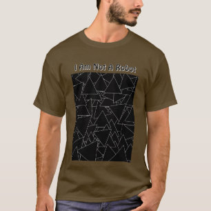 Camiseta Eu Não Sou Um Robô Masculino Marrom 