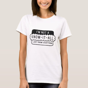 Camiseta Eu não sou um sabe-tudo