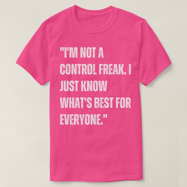 Camiseta Eu não sou uma aberração de controle Eu só sei o q (Frente do Design)