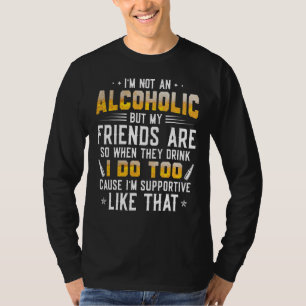 Camiseta Eu não sou uma cerveja de Pai haiana, álcoois Fa