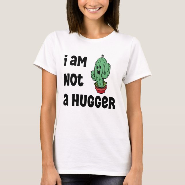 Camiseta eu não sou uma citação esfarrapada do Funny Cactus (Frente)