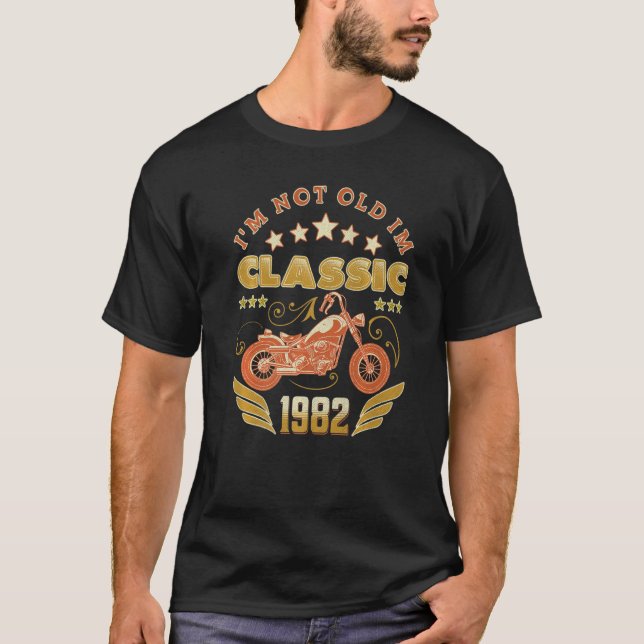 Camiseta Eu não sou velha moto clássica 41º aniversário Bo (Frente)