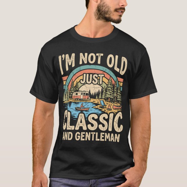 Camiseta Eu Não Sou Velho, Apenas Cavalheiro Clássico Diver (Frente)