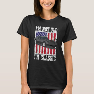 Camiseta Eu não sou velho, eu sou a bandeira americana do c
