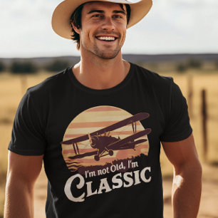 Camiseta Eu não sou velho, eu sou clássico voando com estil
