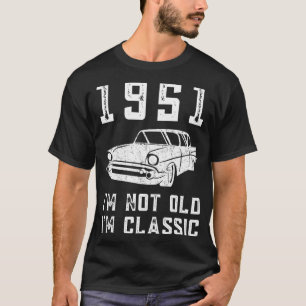 Camiseta Eu não sou velho, sou clássico 1951 51 Mecano de a