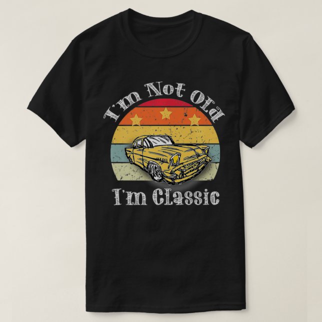 Camiseta Eu não sou velho, sou clássico de arte retro-cirúr (Frente do Design)