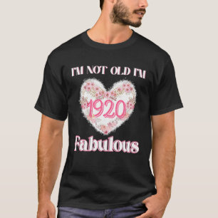 Camiseta Eu não sou velho sou fabuloso Vintage Floral Heart