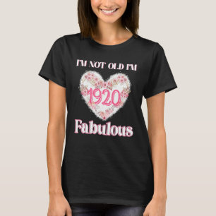 Camiseta Eu não sou velho sou fabuloso Vintage Floral Heart
