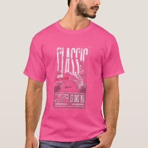 Camiseta Eu não sou velho, sou Nascer clássico de carro de