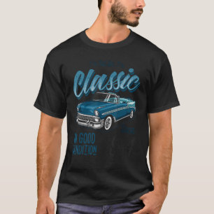 Camiseta Eu não sou velho, sou Nascer clássico de carro de 
