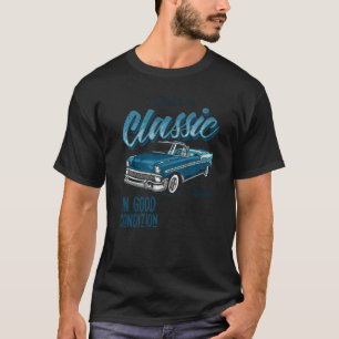 Camiseta Eu não sou velho, sou Nascer clássico de carro de