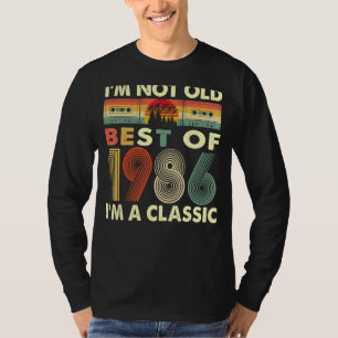 Camiseta Eu não sou velho, sou um clássico Vintage 1986 36º